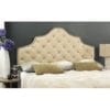 Safavieh Arebelle Buckwheat Velvet Upholstered Tufted Headboard