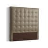 Tall Leather Grid-Tufted Headboard