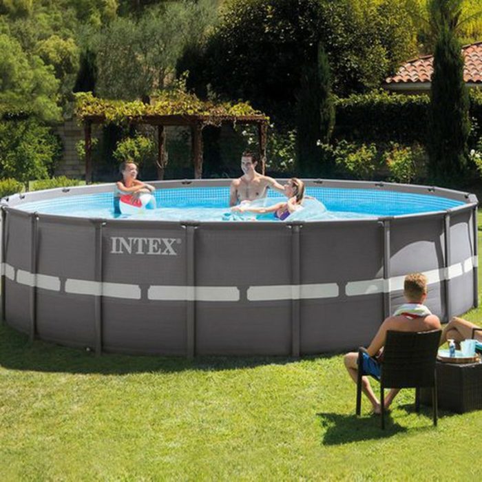 above ground pool wicker look