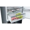 bosch Free-standing fridge-freezer with freezer at bottom, glass door, 193 x 70 cm, Black KGN56LB3E8