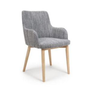 Aiko Tweed Grey Dining Chair 300x300 - Cart