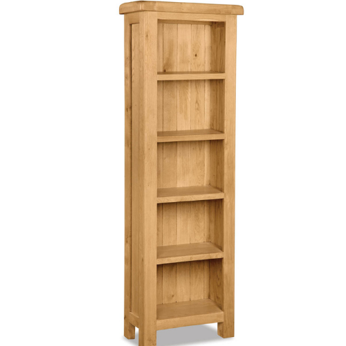 ChikaOak Narrow Bookcase Wax Finish Fully Assembled - ChikaOak Narrow Bookcase | Wax Finish | Fully Assembled