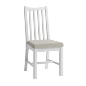 Hikaru White Slatted Back Dining Chair | Fully Assembled