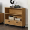 ManaOak Low Bookcase | Fully Assembled