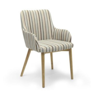 Zivah Chenille Stripe Duck Egg Dining Chair