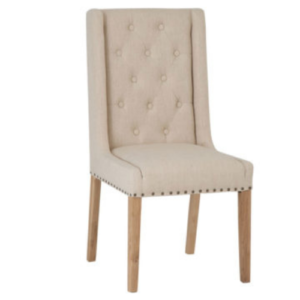 Zuri Beige Fabric Dining Chair | Fully Assembled