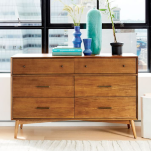 Mid-Century 6-Drawer Dresser – Acorn