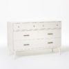 Mid-Century 6-Drawer Dresser – White