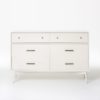 Mid-Century 6-Drawer Dresser – White