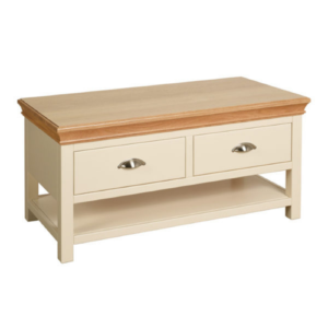 Cindy Lundy Ivory Coffee Table With Drawers