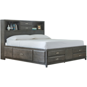 Zamora Gray Queen Storage Bed