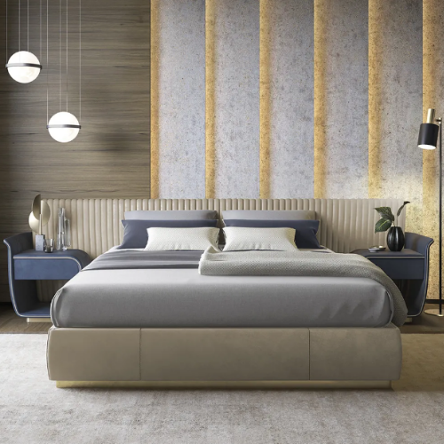 Modern Bedroom Furniture Ideal, Leather Modern Bed