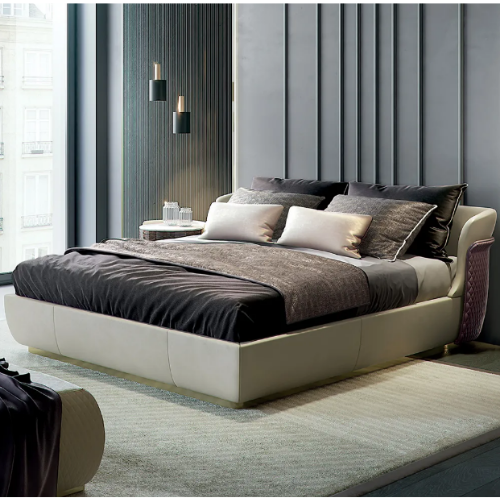 Modern Italian Quilted Leather Designer Bed 1 - Modern Leather Designer Bed
