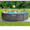 Intex Greywood Prism Frame Pool (4.57 m X 1.22 m) Round with Filter Pump No: 26742