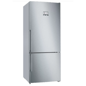 Bosch Serie | 6 free-standing fridge-freezer with freezer at bottom 186 x 75 cm Stainless steel (with anti-fingerprint) KGA76PI3E8
