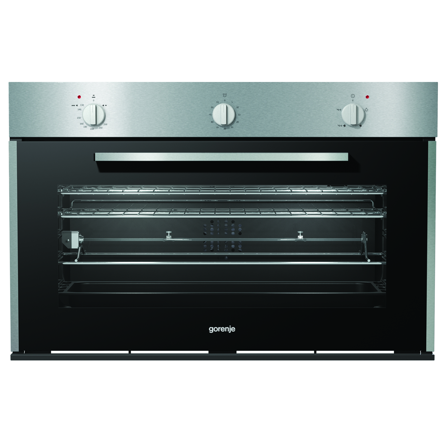 BOG922E00FX - Gorenje Gas oven 90 cm with gas grill, stainless steel BOG922E00FX