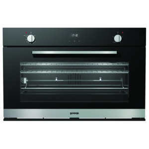 Gorenje Gas oven 90 cm with gas grill, black glass BOG932A20FBG