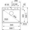 Franke Centro CNG 610-54 Fragranite Onyx 114.0628.420