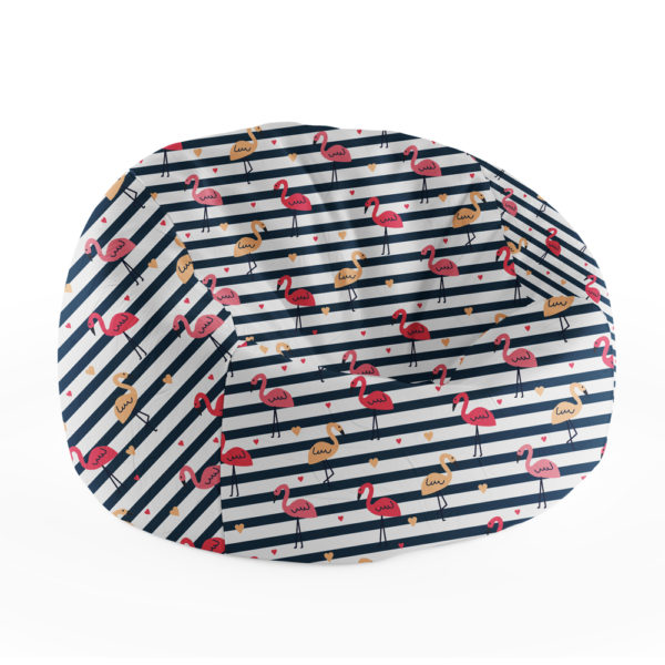 Grand Fabric Pattern 95 x 75 cm Beanbag by Bean2go – Flamingo