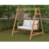 Swing for two people – with cushion- beech wood -150 x 122 x 185 cm