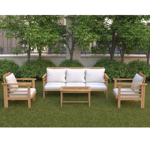 Outdoor Sofa set 5p Sofa three seater 2 chairs center table - Outdoor Sofa set 5p - Sofa three seater + 2 chairs + center table