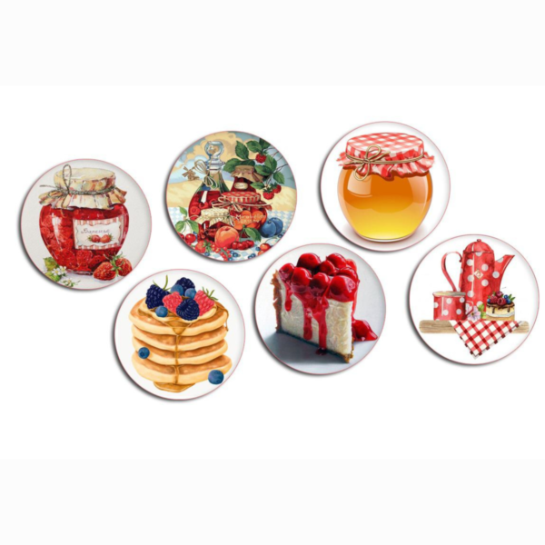 Decoupage Wall Art for Kitchen – 6 Piece Set