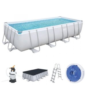 Bestway Power Steel Rectangular Pool Set 4.88m x 2.44m x 1.22m  no. 56671