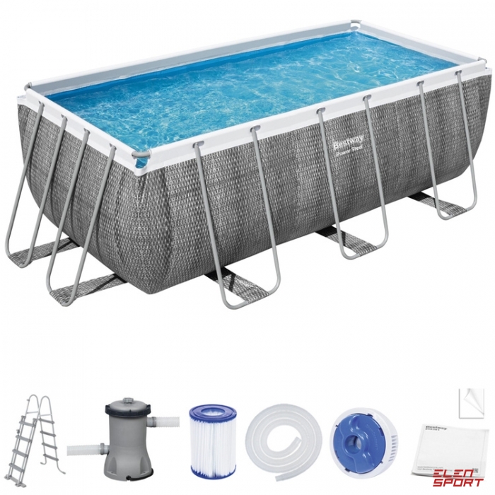 elensportp 89964 d 1 - Bestway Frame Pool 412X201X122 Rattan 10In1 56722