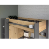 High Sleeper Bed with Desk, Wardrobe, and Shelving