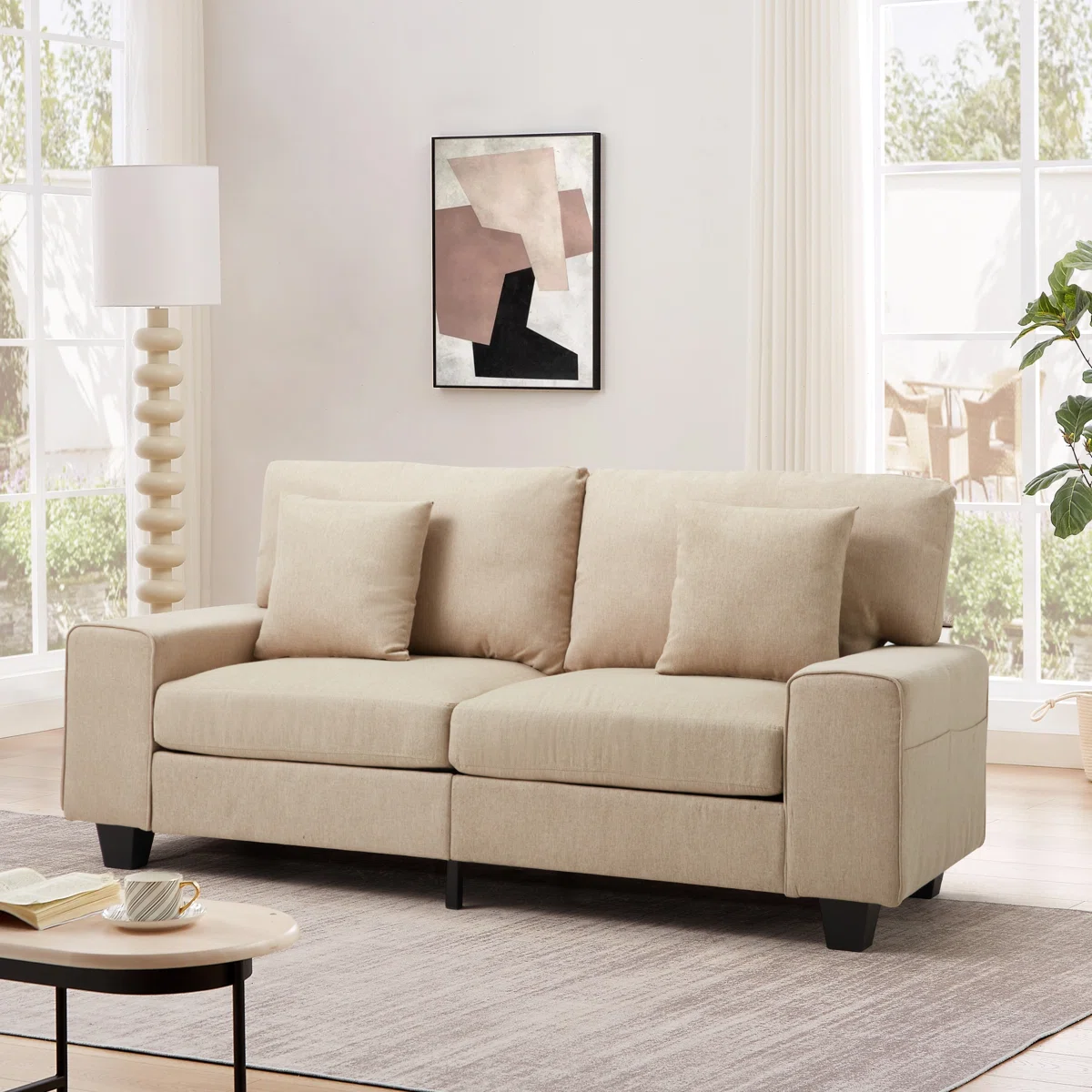 Modern Linen Loveseat Sofa -Model A347