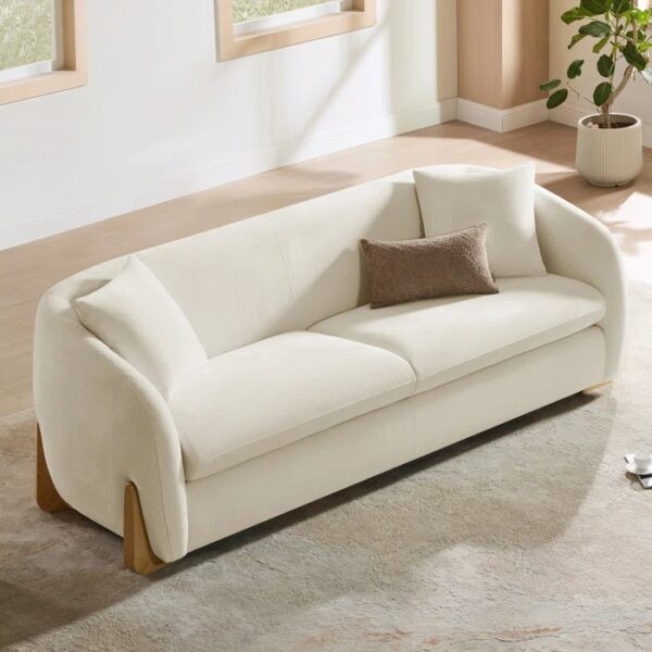 Curved Chenille Sofa – Model A352