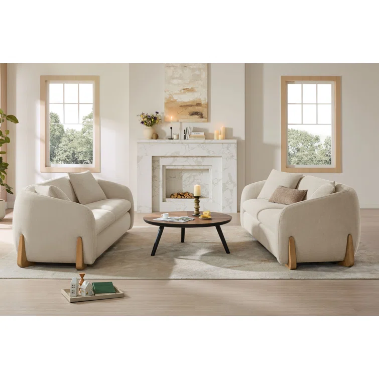 Curved Chenille Sofa – Model A352