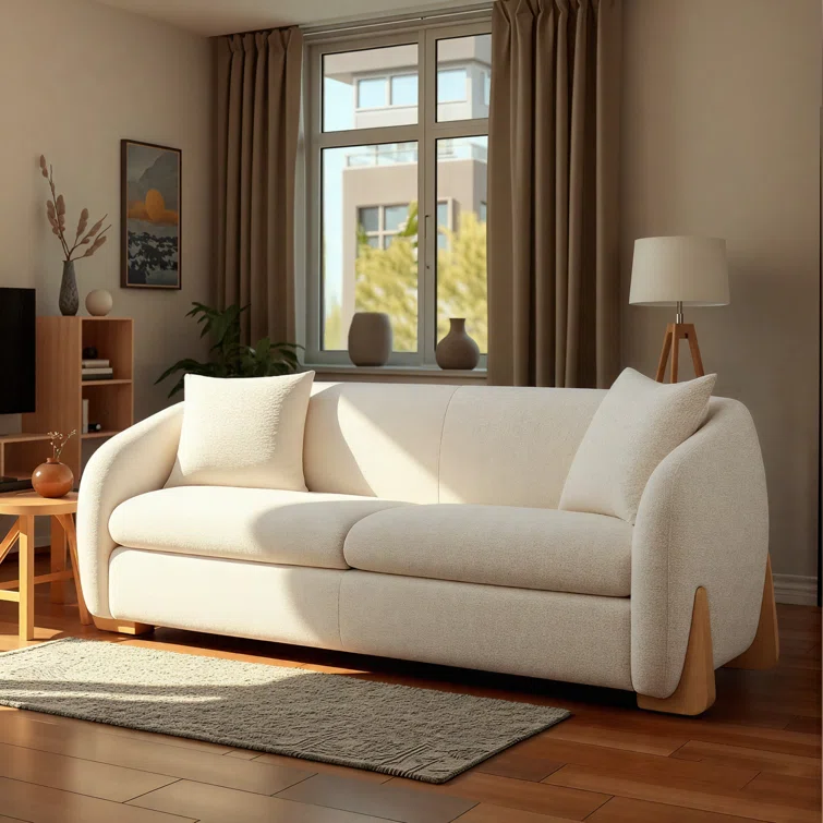 Curved Chenille Sofa – Model A352