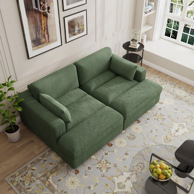 Modular Corduroy Sleeper Sofa – Model A358