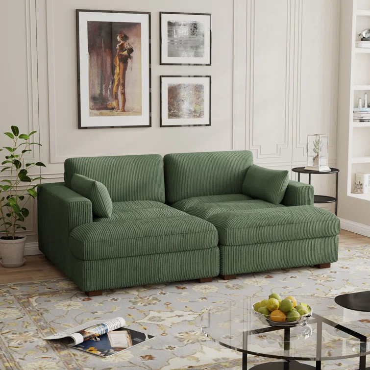 Modular Corduroy Sleeper Sofa – Model A358