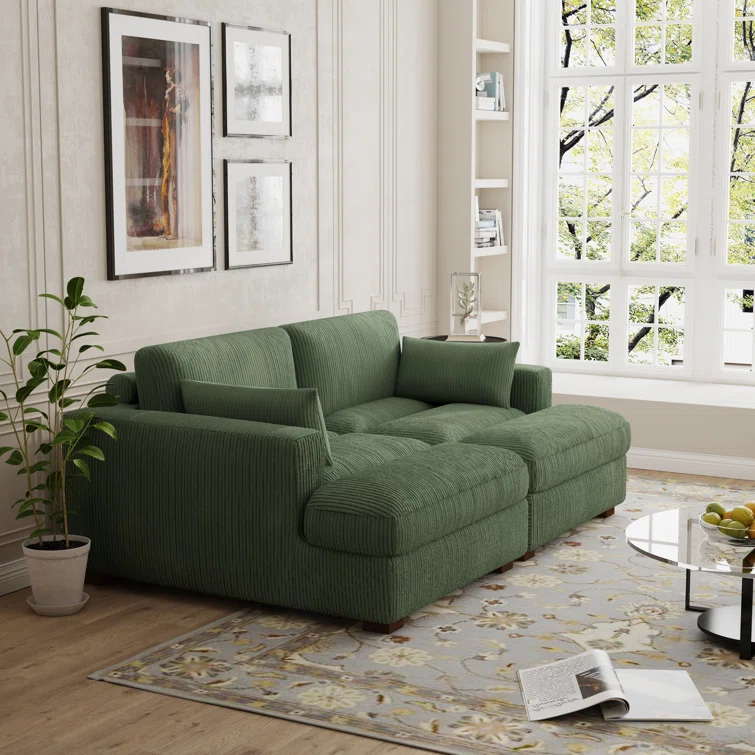 Modular Corduroy Sleeper Sofa – Model A358