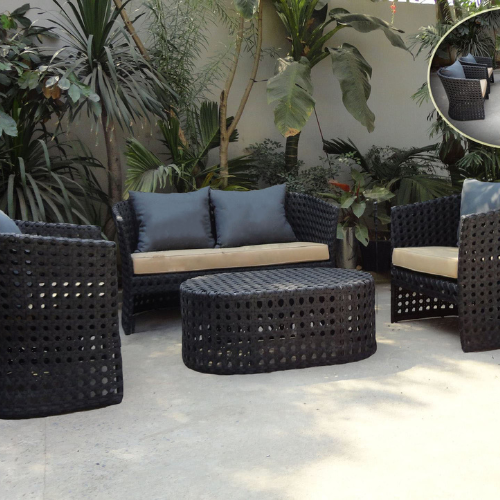 Untitled design 9 - Piece Outdoor Rattan Furniture Set - Model A119