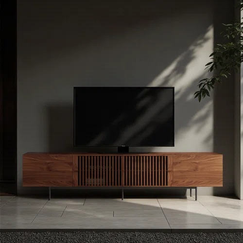 Mid CenturyModernTVStandwith4StorageCabinetsforLivingRoom - Mid Century Modern – Model A587