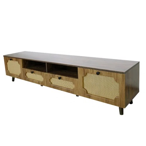 TVstationTVroomentertainmentcentercanaccommodate65inchTVUVopendrawerssolidwoodlegscanbeplacedinlivingroombedroomTVcabinetrattanweaving - solid wood – Model A577