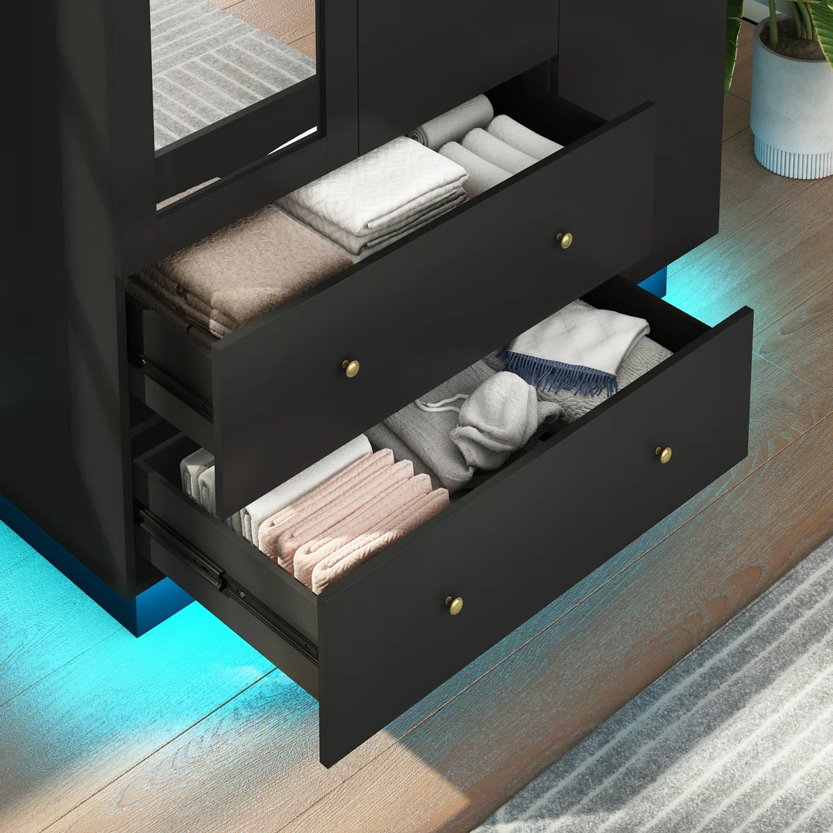 3 doors Armoire Wardrobe With 2 Drawers _ Model A810