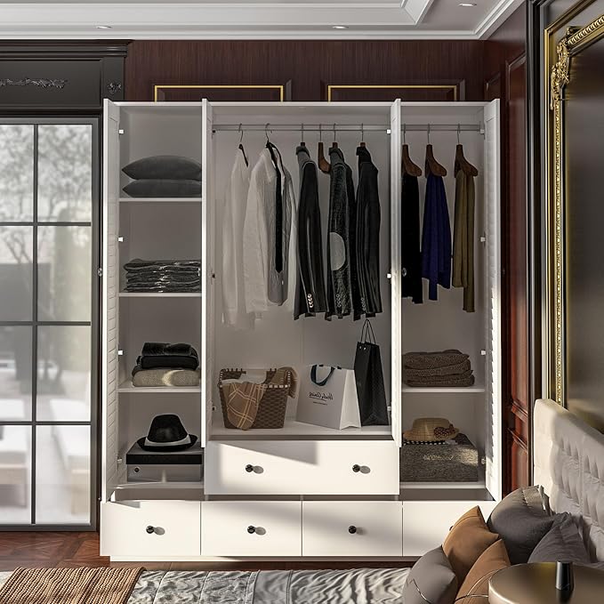 Wardrobe Armoire with Multi-Tier Shelves – Model A814