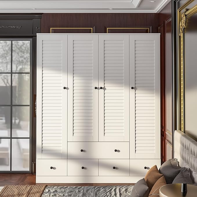 Wardrobe Armoire with Multi-Tier Shelves – Model A814