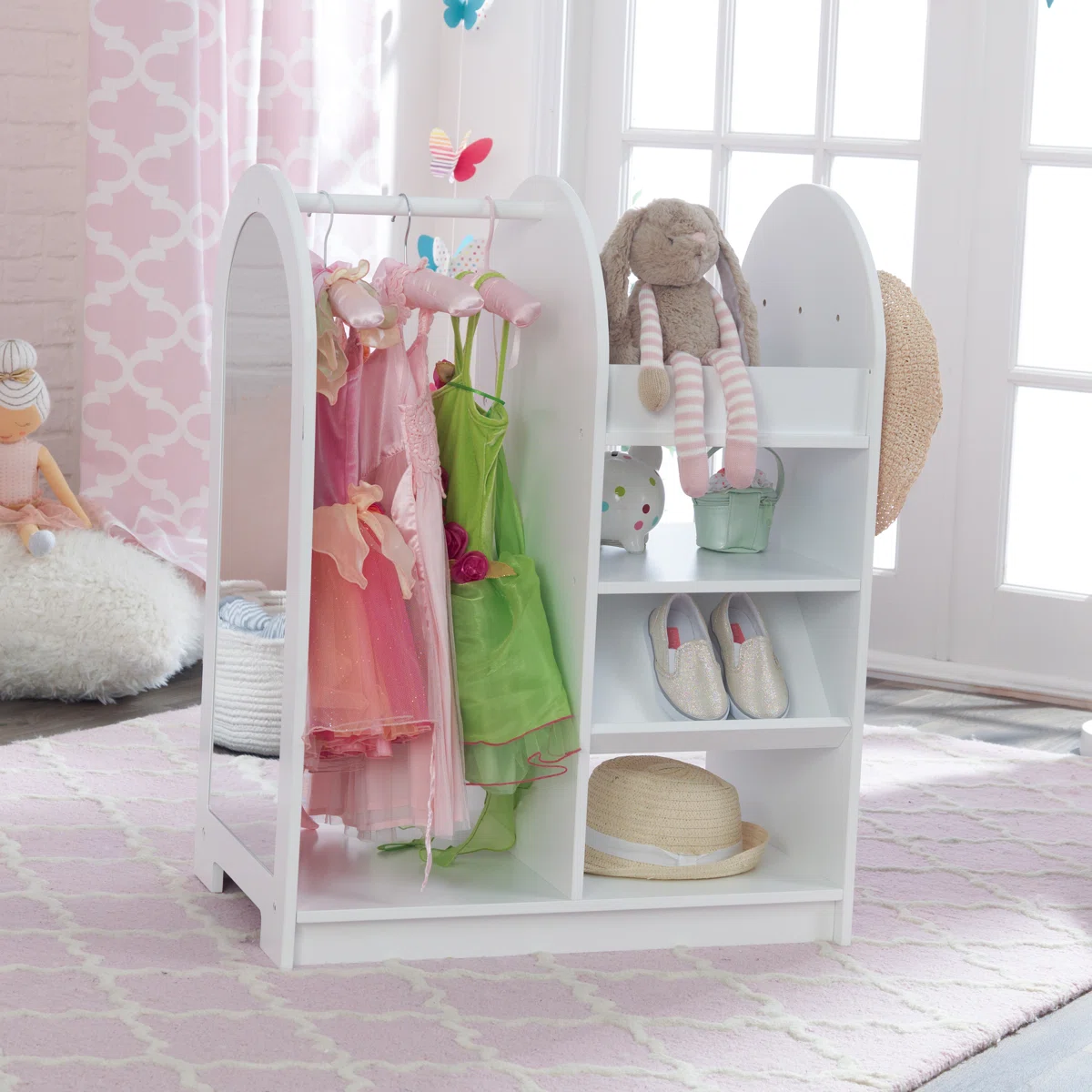 Wide Kids Armoire with Mirror _ Model A872