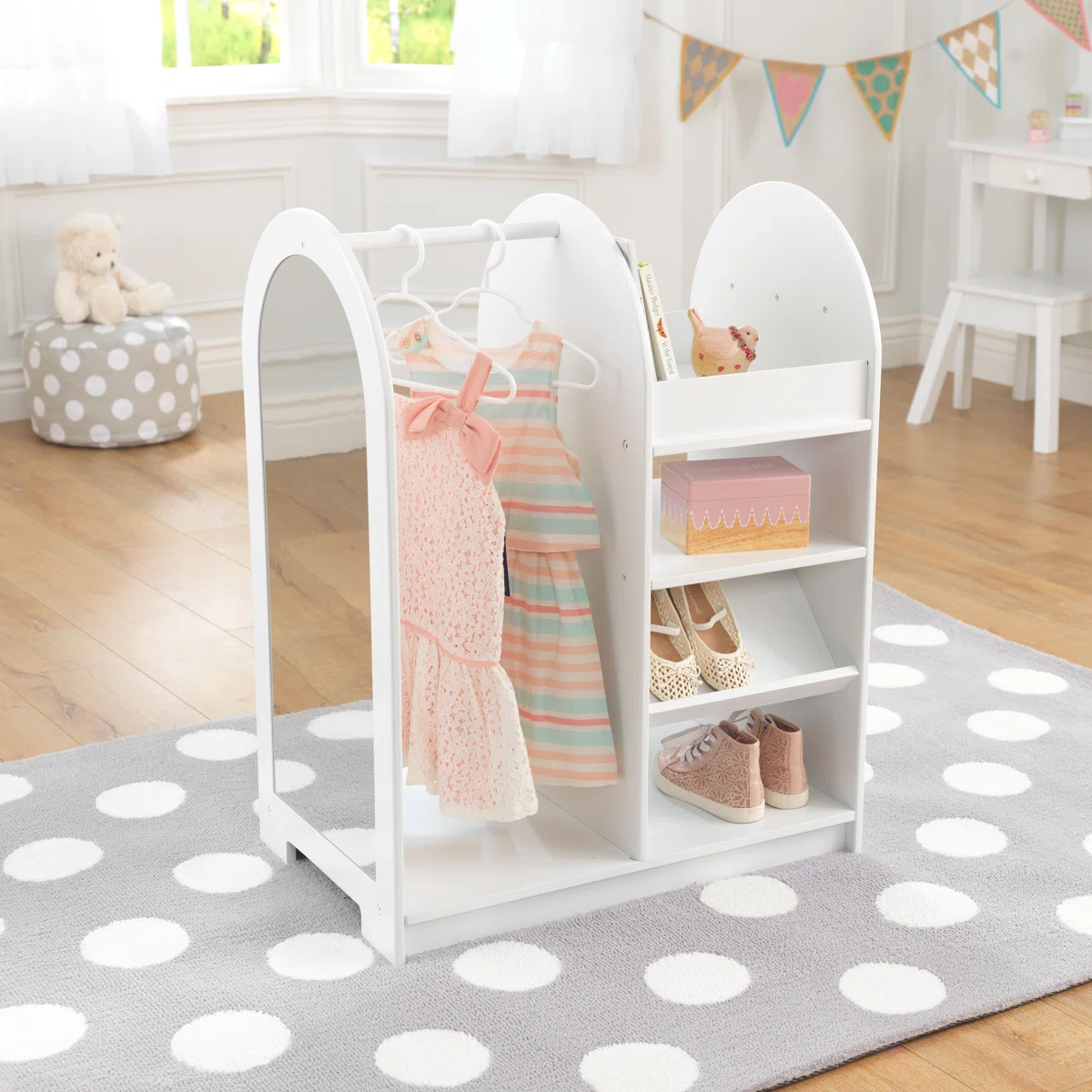 Wide Kids Armoire with Mirror _ Model A872