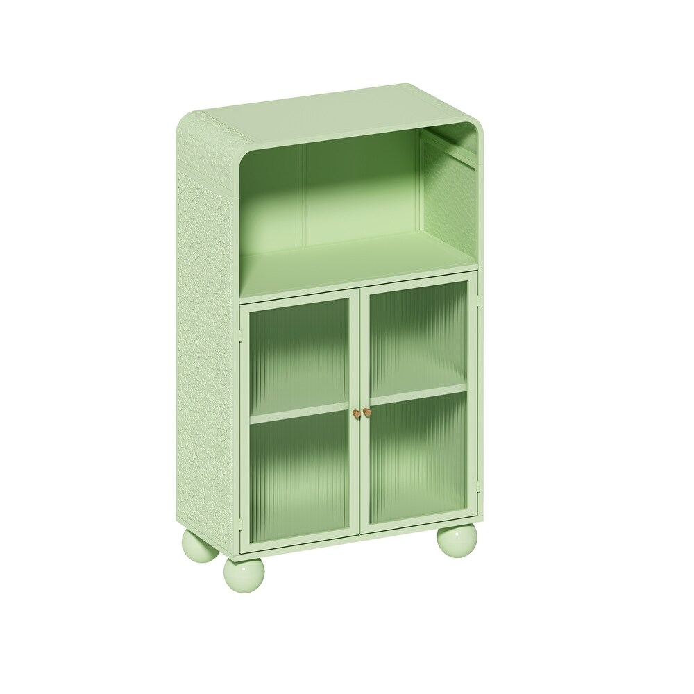 Green Glass Storage Cabinet – Model A914