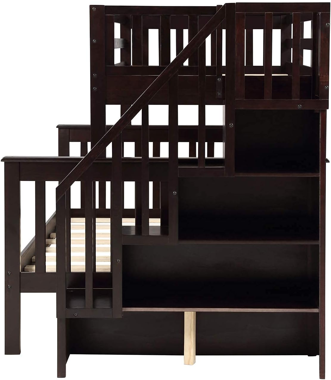 Twin Over Full Bunk Bed with Stairs – Model A844