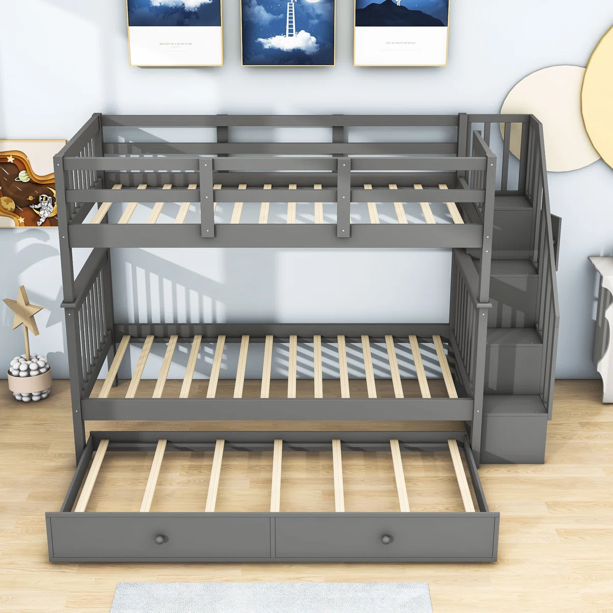Abie Twin over Twin Bunk Bed – Model A855