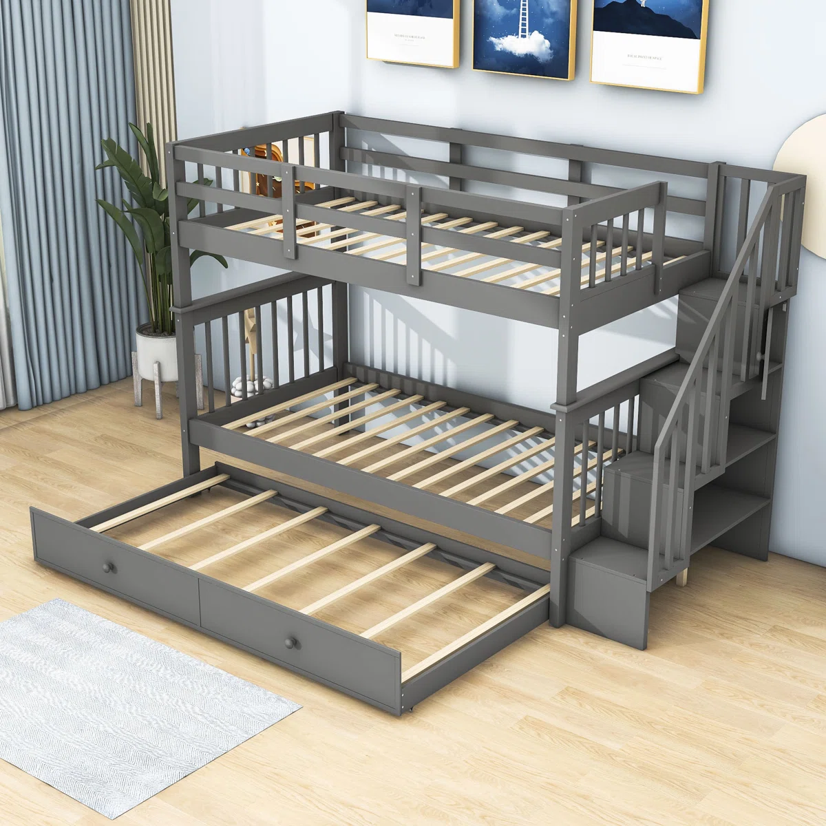 Abie Twin over Twin Bunk Bed – Model A855