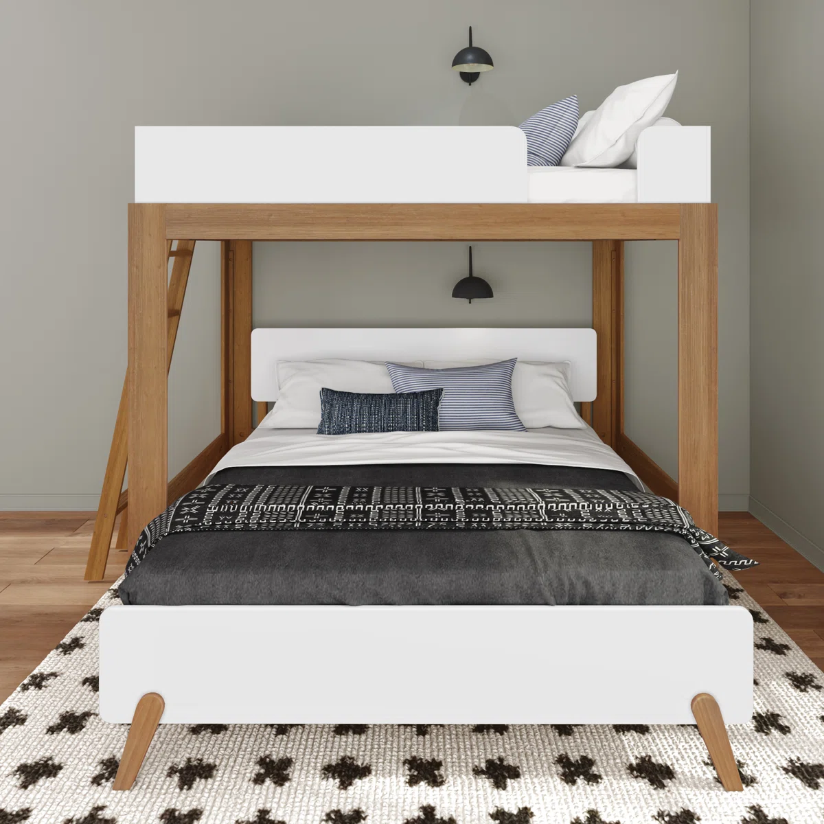 Ambur Full L-Shaped Bunk Bed – Model A834