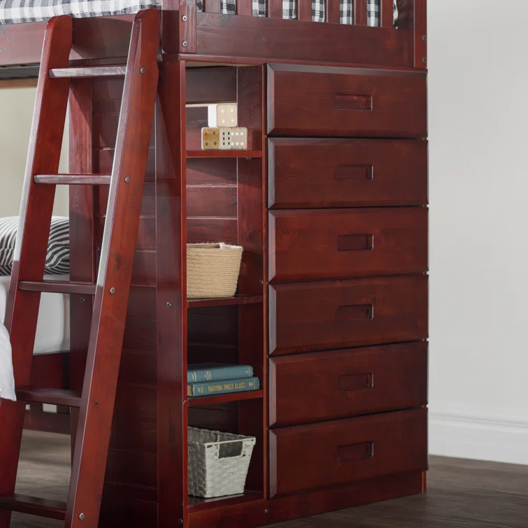 Beckford Twin Over Full L-Shaped Loft Bed – Model A840